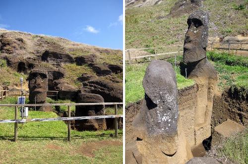 Las últimas excavaciones de las estatuas de la Isla de Pascua